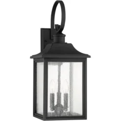 John Timberland Moray Bay Mission Outdoor Wall Light Fixture Black Lantern 24" Clear Seedy Glass For Post Exterior Barn Deck House Porch Yard Patio -John Timberland Shop GUEST 57b1d5f1 a6a6 4f4d 95aa 917b927be50a
