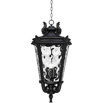 John Timberland Casa Marseille Rustic Outdoor Light Textured Black Scroll 30" Clear Hammered Glass Damp Rated For Post Exterior Barn Deck House Porch 5 John Timberland Casa Marseille Rustic Outdoor Light Textured Black Scroll 30" Clear Hammered Glass Damp Rated For Post Exterior Barn Deck House Porch - Image 5