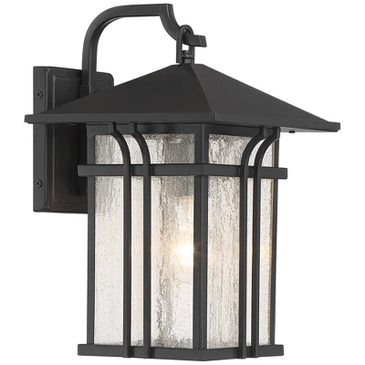 John Timberland Syon Mission Outdoor Wall Light Fixtures Set Of 2 Painted Bronze Lantern 14" Clear Seeded Glass For Post Exterior Barn 6 John Timberland Syon Mission Outdoor Wall Light Fixtures Set Of 2 Painted Bronze Lantern 14" Clear Seeded Glass For Post Exterior Barn - Image 6