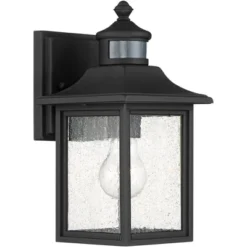 John Timberland Moray Bay Mission Outdoor Wall Light Fixture Black Motion Sensor Dusk To Dawn 11 1/2" Seedy Glass For Post Exterior Barn Deck House -John Timberland Shop GUEST 58c7e017 f6b6 4f93 9f78 39d4fc8ba886
