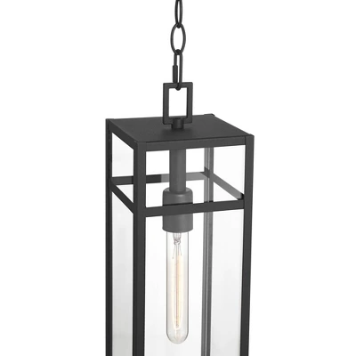 John Timberland San Lucas 19 1/2" High Modern Outdoor Pendant Light Fixture Ceiling Porch House Exterior Hanging Sand Black Metal Clear Glass Shade 7 John Timberland San Lucas 19 1/2" High Modern Outdoor Pendant Light Fixture Ceiling Porch House Exterior Hanging Sand Black Metal Clear Glass Shade - Image 7