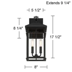 John Timberland Bernal 17 1/2" High Sand Black 2-Light Outdoor Wall Light -John Timberland Shop GUEST 59063033 a2c8 4a86 b819 08313a8380ee