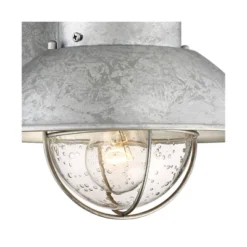 John Timberland Oberlin Rustic Industrial Farmhouse Outdoor Barn Light Fixture Galvanized Dusk To Dawn Motion Sensor 9" Clear Seedy Glass For Exterior -John Timberland Shop GUEST 5aaf3119 e18f 4599 ab45 03da0ec4378f