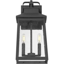 John Timberland Jubliee 17 1/4" High Modern Outdoor Wall Light Fixture Mount Porch House Exterior 2-Light Weatherproof Black Metal Clear Glass Shade -John Timberland Shop GUEST 5b8ef04e 0e98 4b9b 8618 5d6a28237d9b