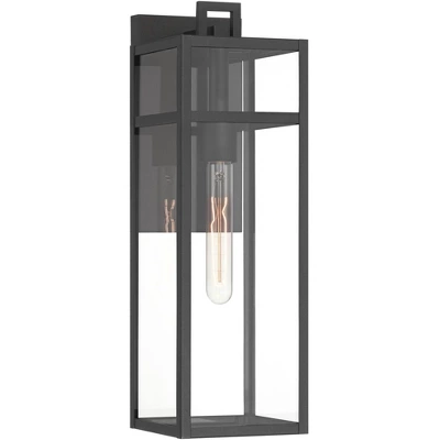 John Timberland San Lucas 18 3/4" High Modern Outdoor Wall Light Fixture Mount Porch House Exterior Weatherproof Sand Black Metal Clear Glass Shade 9 John Timberland San Lucas 18 3/4" High Modern Outdoor Wall Light Fixture Mount Porch House Exterior Weatherproof Sand Black Metal Clear Glass Shade - Image 9