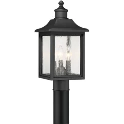 John Timberland Moray Bay Rustic Mission Outdoor Post Light Black 17" Clear Seedy Glass For Exterior Barn Deck House Porch Yard Patio Home Outside -John Timberland Shop GUEST 5bcb54ed 29a5 4af1 856e 1094ad8d5b51