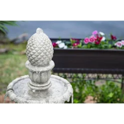 Ibiza 46" High Large Italian Outdoor Decor Sand Stone Floor Fountain With Light LED 3-Tier Outside Garden Patio Yard Backyard 12 Ibiza 46" High Large Italian Outdoor Decor Sand Stone Floor Fountain With Light LED 3-Tier Outside Garden Patio Yard Backyard -John Timberland Shop GUEST 5c84b184 a77e 4ac3 be9a e7901a3e6535