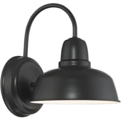 John Timberland Urban Barn Rustic Industrial Farmhouse Outdoor Wall Light Fixtures Set Of 2 Black Gooseneck Arm 11 1/4" For Post Exterior Barn Deck -John Timberland Shop GUEST 5cc4242e f41a 453b 9285 fc601711150c