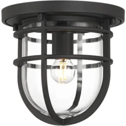 John Timberland Ballast 7 3/4" High Textured Black Outdoor Flush-Mount Ceiling Light -John Timberland Shop GUEST 5ce16ac9 4143 42d9 be92 3f268db68639