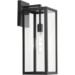 John Timberland Titan Modern Outdoor Wall Light Fixture Mystic Black 20" Clear Glass For Post Exterior Barn Deck House Porch Yard Patio Home Outside -John Timberland Shop GUEST 5ef83809 d388 4019 b362 4e7bd50cce25