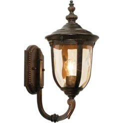 John Timberland Bellagio Vintage Rustic Outdoor Wall Light Fixture Veranda Bronze Upbridge 16 1/2" Champagne Glass For Post Exterior Barn Deck House -John Timberland Shop GUEST 6076368e 5217 4a48 acca b8bf695be135