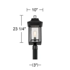 John Timberland Cecile 23 1/4" High Mission Outdoor Post Mount Light Fixture Pole Porch House Box Lantern Weatherproof Black Clear Seeded Glass Shade -John Timberland Shop GUEST 608c4e87 04e7 4fe4 89d9 8d40603e9fb0