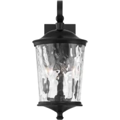 John Timberland Cirilla 17 1/2" High Modern Outdoor Wall Light Fixture Mount Porch House Exterior Weatherproof Matte Black Metal Clear Glass Shade -John Timberland Shop GUEST 61c32ff6 2433 4640 abb4 7e34ced8ee79