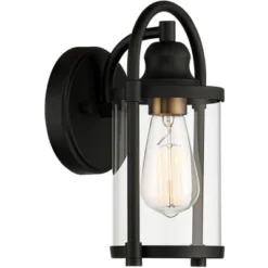 John Timberland Avani Rustic Outdoor Wall Light Fixture Black Metal 10 1/4" Clear Glass Panels For Post Exterior Barn Deck House Porch Yard Patio Home -John Timberland Shop GUEST 62fa4413 eeb0 4acf 8111 383cc4ad83bf