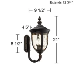 John Timberland Bellagio Vintage Rustic Outdoor Wall Light Fixture Veranda Bronze Upbridge 21" Hammered Glass Sconce For Post Exterior Barn Deck House -John Timberland Shop GUEST 630202a7 85c8 4635 a5b0 31a0cff04d41
