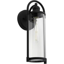 John Timberland Avani 15 1/2" High Modern Outdoor Wall Light Fixture Mount Porch House Exterior Edison Bulb Weatherproof Black Metal Clear Glass Shade -John Timberland Shop GUEST 6398b127 4d3a 4799 a513 aa84dcd91528