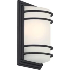 John Timberland Habitat Modern Industrial Outdoor Wall Light Fixtures Set Of 2 Black Metal 11" Frosted Glass For Post Exterior Barn Deck 10 John Timberland Habitat Modern Industrial Outdoor Wall Light Fixtures Set Of 2 Black Metal 11" Frosted Glass For Post Exterior Barn Deck -John Timberland Shop GUEST 644fc5f5 da37 44ad bbfe efab70781396