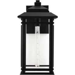 John Timberland North House Mission Outdoor Wall Light Fixture Matte Black Metal 19" Clear Glass For Post Exterior Barn Deck House Porch Yard Patio -John Timberland Shop GUEST 6588655d 27ad 49a3 aef2 726d1d274091