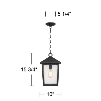 John Timberland Westmont 15 3/4" High Modern Outdoor Pendant Light Fixture Ceiling Porch House Hanging Sand Black Aluminum Seeded Glass Shade 3 John Timberland Westmont 15 3/4" High Modern Outdoor Pendant Light Fixture Ceiling Porch House Hanging Sand Black Aluminum Seeded Glass Shade - Image 3