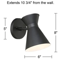John Timberland Vance 8" High Modern Outdoor Wall Light Fixture Mount Porch House Exterior Outside LED Bulb Swivel Weatherproof Black Metal Deck -John Timberland Shop GUEST 68baa903 5a38 4df8 af5a ad584b15a10b