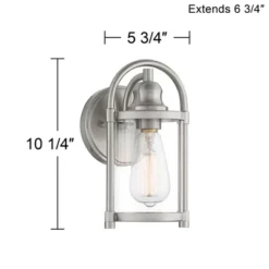 John Timberland Avani Rustic Farmhouse Outdoor Wall Light Fixture Brushed Nickel 10 1/4" Clear Glass For Exterior Barn Deck House Porch Yard Patio -John Timberland Shop GUEST 69df4c94 c7a3 4058 87ff 779ecfe5600d