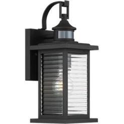John Timberland Cameron Mission Outdoor Wall Light Fixture Textured Black Motion Sensor Dusk To Dawn 13 3/4" Clear Stripped Glass For Post Exterior 11 John Timberland Cameron Mission Outdoor Wall Light Fixture Textured Black Motion Sensor Dusk To Dawn 13 3/4" Clear Stripped Glass For Post Exterior -John Timberland Shop GUEST 6a055ccc adfa 436e 88a8 ab78344b0983