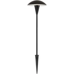 John Timberland Large Mushroom 18" High Black LED Path Lights Set Of 4