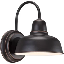John Timberland Urban Barn Industrial Rustic Wall Light Sconces Set Of 2 Oil Rubbed Bronze Hardwire 8 1/2" Fixture Gooseneck Arm For Bedroom Bathroom -John Timberland Shop GUEST 6bb3324d 5dfd 48af b8f4 73d168860177