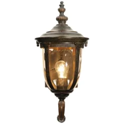 John Timberland Bellagio Rustic Vintage Outdoor Wall Light Fixtures Set Of 2 Veranda Bronze Metal 16 1/2" Champagne Glass For Post Exterior -John Timberland Shop GUEST 6c30f460 ca19 494b ad60 8014f70345fa