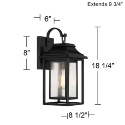 John Timberland Cecile 18 1/4" High Mission Framed Box Outdoor Wall Light Fixture Mount Porch House Waterproof Shiny Black Aluminum Seeded Glass Shade 9 John Timberland Cecile 18 1/4" High Mission Framed Box Outdoor Wall Light Fixture Mount Porch House Waterproof Shiny Black Aluminum Seeded Glass Shade -John Timberland Shop GUEST 6cf28904 6be0 4e2c 8d06 bff6e8092ab5