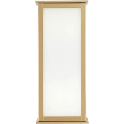 John Timberland Modern Outdoor Wall Light Fixture Warm Gold 12 3/4" Milky White Glass Shade For Exterior Barn Deck House Porch Yard Patio Outside Home 6 John Timberland Modern Outdoor Wall Light Fixture Warm Gold 12 3/4" Milky White Glass Shade For Exterior Barn Deck House Porch Yard Patio Outside Home - Image 6