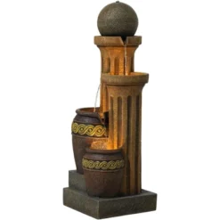 John Timberland Sphere Jugs And Column Rustic Cascading Outdoor Floor Water Fountain With LED Light 50" For Yard Garden Patio Home Deck Porch House 13 John Timberland Sphere Jugs And Column Rustic Cascading Outdoor Floor Water Fountain With LED Light 50" For Yard Garden Patio Home Deck Porch House -John Timberland Shop GUEST 6dddcb5b 1a39 4a85 a1e3 2838a9363d2c