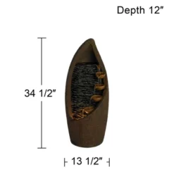 John Timberland Modern Rustic Outdoor Floor Water Fountain With Light LED 34 1/2" High Cascading For Yard Garden Patio Deck -John Timberland Shop GUEST 6e6d9330 32fb 486b afd1 9018669608ce