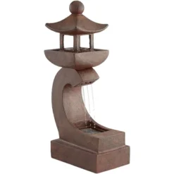 Pagoda 31" High Large Zen Japanese Indoor Outdoor Decor Rust Stone Floor Fountain With Light LED Waterfall Outside Garden Patio Yard 17 Pagoda 31" High Large Zen Japanese Indoor Outdoor Decor Rust Stone Floor Fountain With Light LED Waterfall Outside Garden Patio Yard -John Timberland Shop GUEST 7098ce5a 9ee9 4ecb 8435 9068c75dc174