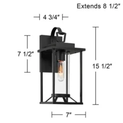 John Timberland Frederick 15 1/2" High Industrial Outdoor Wall Light Fixture Mount Porch House Weatherproof Sand Black Finish Metal Clear Glass Shade 11 John Timberland Frederick 15 1/2" High Industrial Outdoor Wall Light Fixture Mount Porch House Weatherproof Sand Black Finish Metal Clear Glass Shade -John Timberland Shop GUEST 709a59c5 8881 46db b637 f20b8a42309a