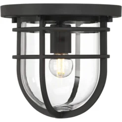 John Timberland Ballast 7 3/4" High Textured Black Outdoor Flush-Mount Ceiling Light -John Timberland Shop GUEST 70b483f7 99f5 48b6 8e3b bcf2485baa67