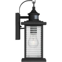 John Timberland Cameron Mission Outdoor Wall Light Fixture Textured Black Motion Sensor Dusk To Dawn 13 3/4" Clear Stripped Glass For Post Exterior 12 John Timberland Cameron Mission Outdoor Wall Light Fixture Textured Black Motion Sensor Dusk To Dawn 13 3/4" Clear Stripped Glass For Post Exterior -John Timberland Shop GUEST 70c3a980 029b 44e1 ad54 003dc22ea304