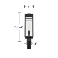 John Timberland San Lucas 21 3/4" High Modern Outdoor Post Light Fixture Pole Porch House Exterior Weatherproof Sand Black Metal Clear Glass Shade 10 John Timberland San Lucas 21 3/4" High Modern Outdoor Post Light Fixture Pole Porch House Exterior Weatherproof Sand Black Metal Clear Glass Shade -John Timberland Shop GUEST 72d635e4 157a 43f1 9628 8cda6d7e48ce