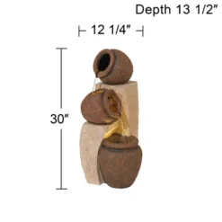 John Timberland Tipping Jugs Rustic Cascading Outdoor Floor Water Fountain With LED Light 30" For Yard Garden Patio Home Deck Porch House Roof -John Timberland Shop GUEST 73bce791 743b 4641 9282 a2e2ceba36be