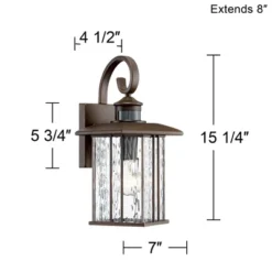 John Timberland Deaver Modern Outdoor Wall Light Fixture Bronze Dusk To Dawn Motion Sensor 15 1/4" Clear Water Glass For Post Exterior Barn Deck House -John Timberland Shop GUEST 75ed1be7 2800 43b1 94d8 78034d8511c1 1