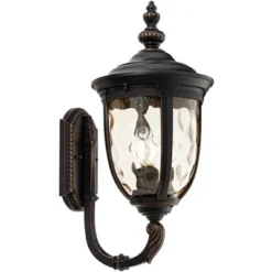 John Timberland Bellagio Vintage Rustic Outdoor Wall Light Fixture Veranda Bronze Upbridge 21" Hammered Glass Sconce For Post Exterior Barn Deck House -John Timberland Shop GUEST 76155928 b42f 4363 a30e 5439e3d7bfde
