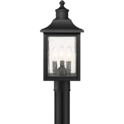 John Timberland Moray Bay Rustic Mission Outdoor Post Light Black 17" Clear Seedy Glass For Exterior Barn Deck House Porch Yard Patio Home Outside -John Timberland Shop GUEST 76c8fb32 af13 4a22 8a51 db9e743f109e