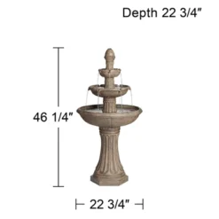 John Timberland Farron Rustic 3 Tier Basin Outdoor Floor Water Fountain With LED Light 46" For Yard Garden Patio Home Deck Porch Exterior Balcony Roof 15 John Timberland Farron Rustic 3 Tier Basin Outdoor Floor Water Fountain With LED Light 46" For Yard Garden Patio Home Deck Porch Exterior Balcony Roof -John Timberland Shop GUEST 77fcd769 ba49 45ad 8a36 3ea5c5db77f6