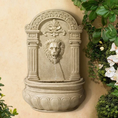 John Timberland Lion Face Rustic Outdoor Wall Water Fountain 31" Regal For Yard Garden Patio Home Deck Porch House Exterior Balcony Roof Relaxation -John Timberland Shop GUEST 79326967 f8e7 4bb8 bb88 37f917be08d4