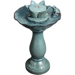 John Timberland Pleasant Pond Modern Bubbler Lotus Flower Outdoor Floor Water Fountain 25 1/4" For Yard Garden Patio Deck Porch House Exterior -John Timberland Shop GUEST 7966cbf7 59bd 40fb 97ca d5b0810102d3