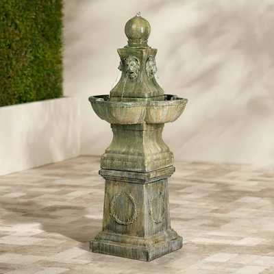 John Timberland Tuscan Garden Pedestal Rustic Bubbler Outdoor Floor Water Fountain 54" For Yard Garden Patio Home Deck Porch House Exterior Balcony -John Timberland Shop GUEST 798e4813 a7b0 42ab 8b07 989e88877ec0