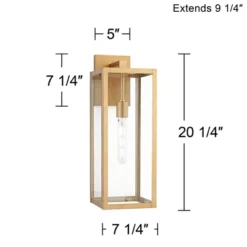 John Timberland Titan Modern Outdoor Wall Light Fixtures Set Of 2 Soft Gold Rectangular Frame 20 1/4" Clear Glass For Post Exterior Barn 13 John Timberland Titan Modern Outdoor Wall Light Fixtures Set Of 2 Soft Gold Rectangular Frame 20 1/4" Clear Glass For Post Exterior Barn -John Timberland Shop GUEST 79d45b53 72fa 4678 be86 c07b85192851