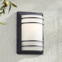 John Timberland Habitat Modern Industrial Outdoor Wall Light Fixtures Set Of 2 Black Metal 11" Frosted Glass For Post Exterior Barn Deck 12 John Timberland Habitat Modern Industrial Outdoor Wall Light Fixtures Set Of 2 Black Metal 11" Frosted Glass For Post Exterior Barn Deck -John Timberland Shop GUEST 7c8378b5 3168 495e aa40 0775df826ad0