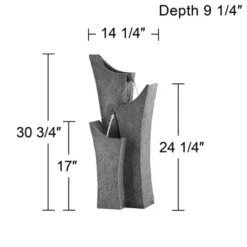 John Timberland Exton Modern Zen Cascading Arched Outdoor Floor Water Fountain 30 3/4" For Yard Garden Patio Home Deck Porch House Exterior Balcony -John Timberland Shop GUEST 7ccd9886 3733 472e a064 0a9ceba2b19d