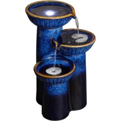 John Timberland Modern Outdoor Floor Water Fountain With Light LED 26 3/4" High Cascading Bowls For Yard Garden Patio Deck -John Timberland Shop GUEST 7cfc7a8a a282 4f2a a75b 8911d7aa2a12
